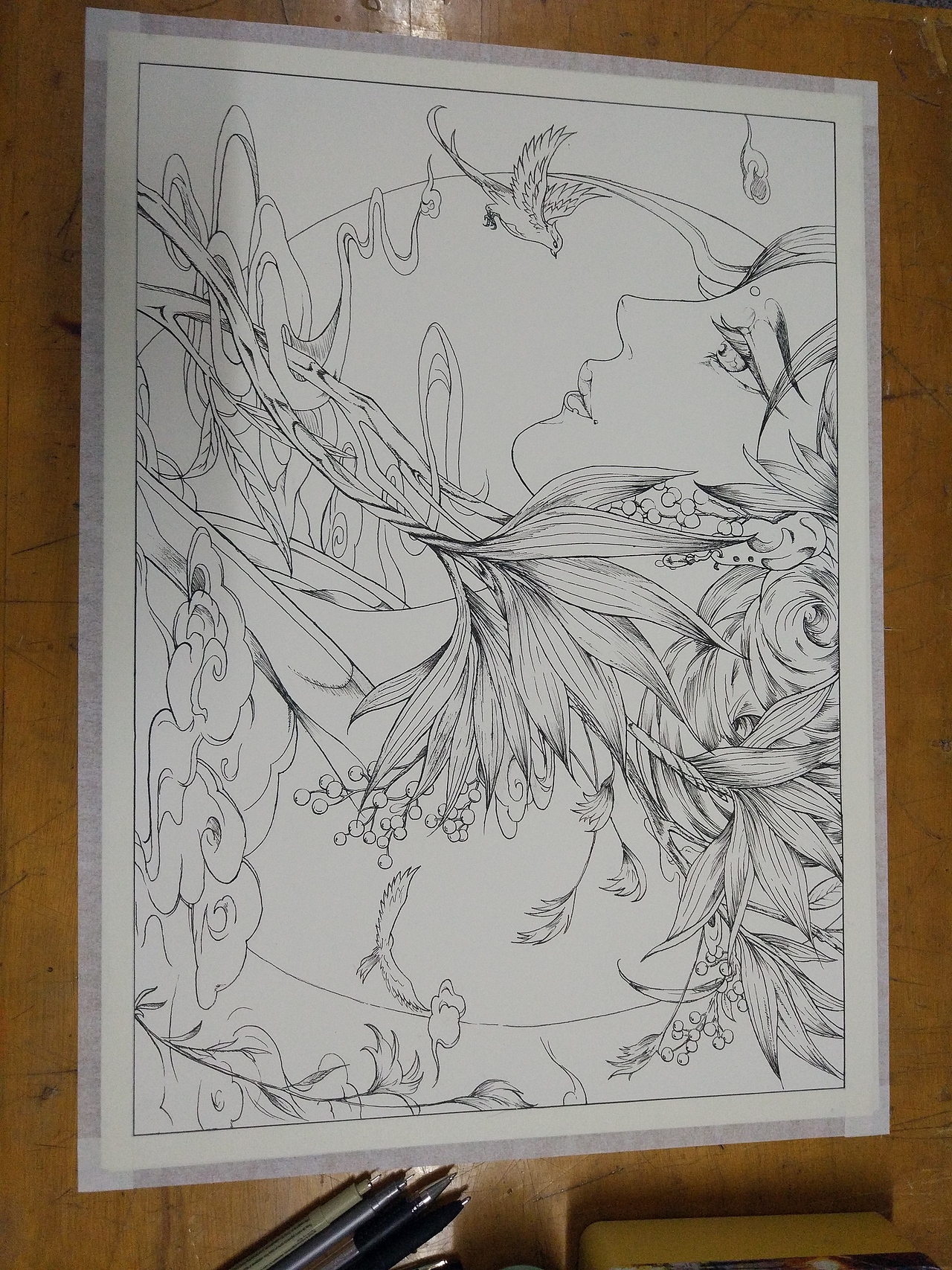 临摹古戈力大大的半面妆