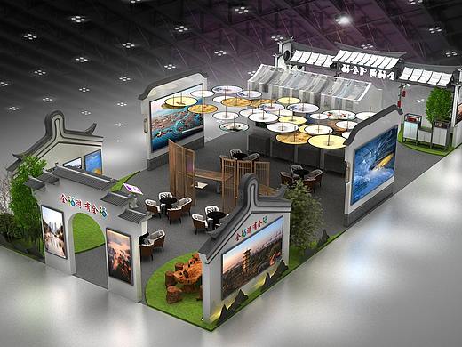 福建旅游展位设计3D效果图