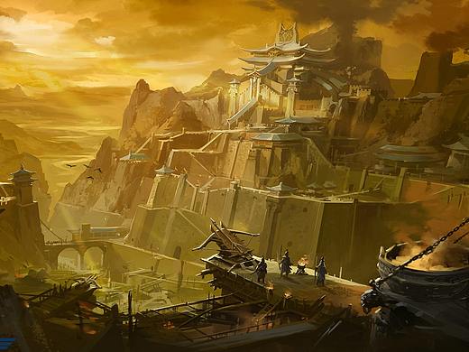 游戏场景设计-塞外城墙-奇天CG学院作品
