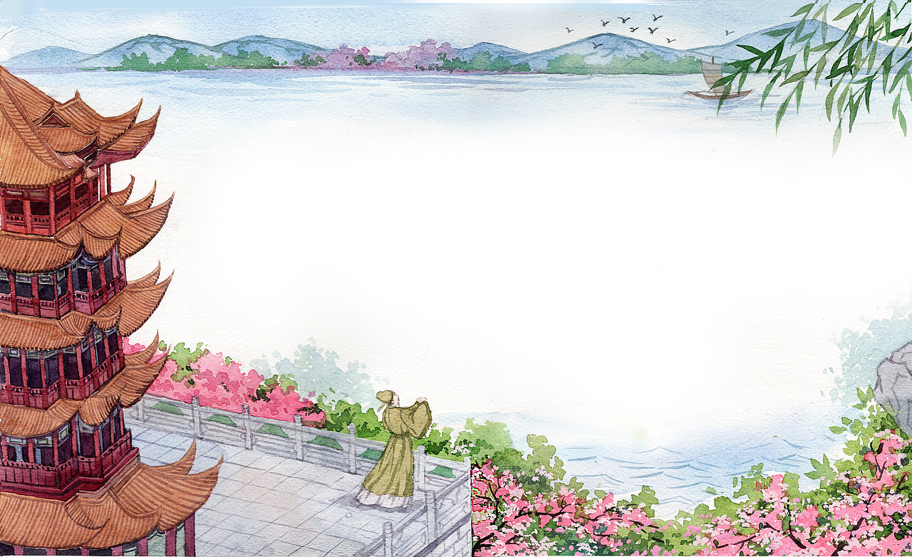 《读古诗,学作文》水彩插画配图 (一)_chen陈晶jing-站酷zcool