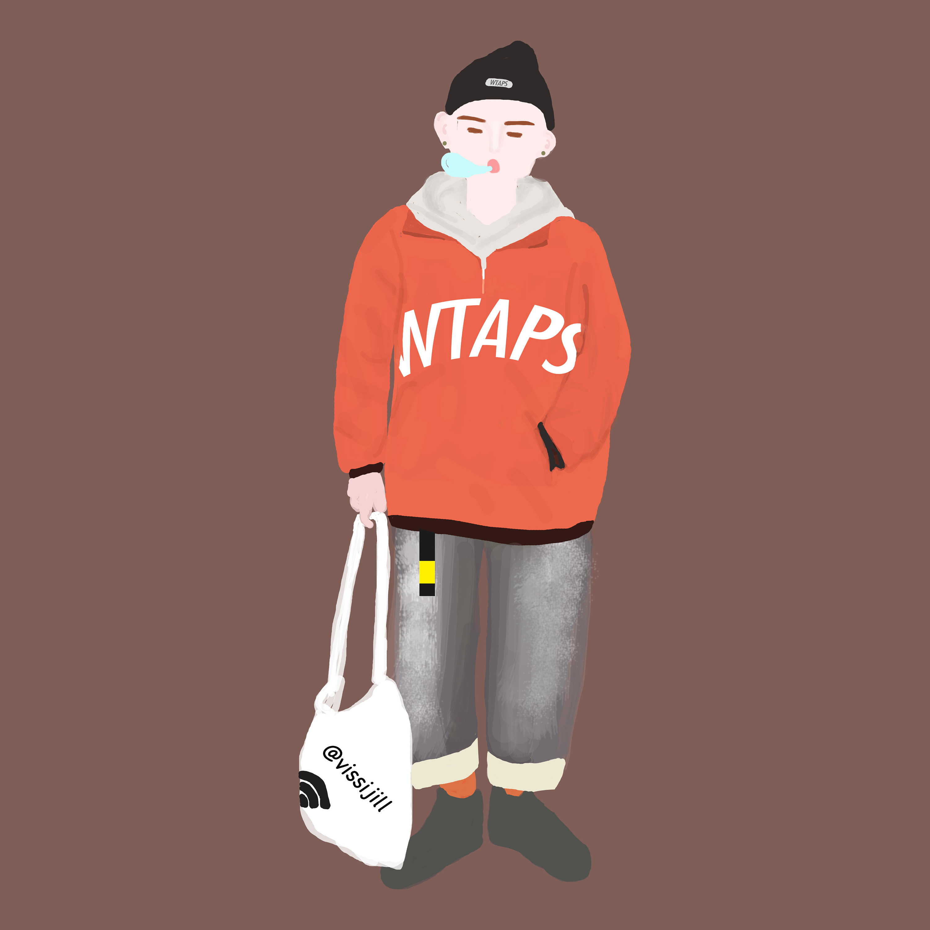 潮流穿搭插画-人物