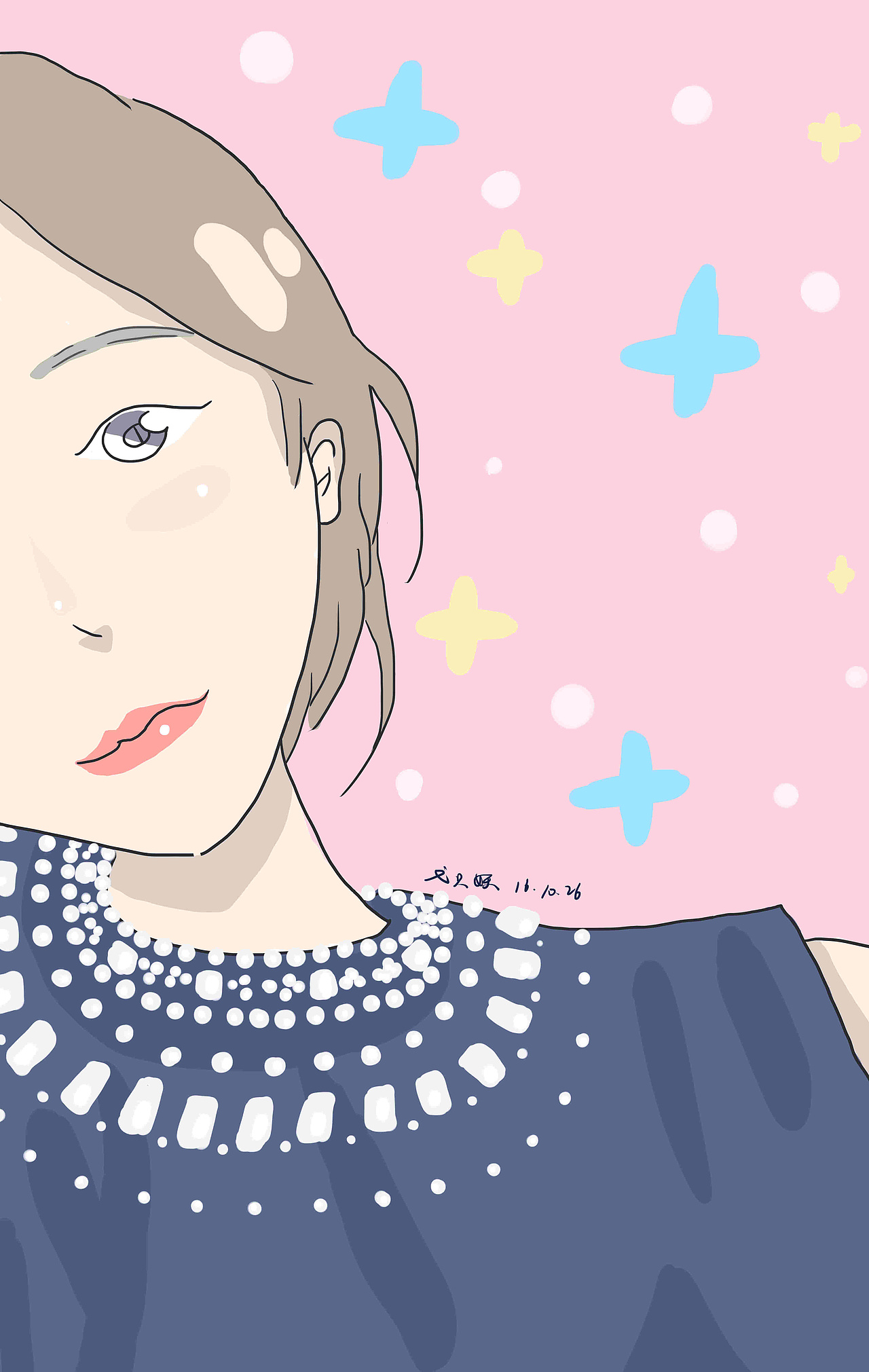 十一月绘画练习~帮朋友画照片~（图ZNjUzMDU2MTY=） - 创作习作 - 站酷设计师弋只妖原创素材 - 站酷ZCOOL