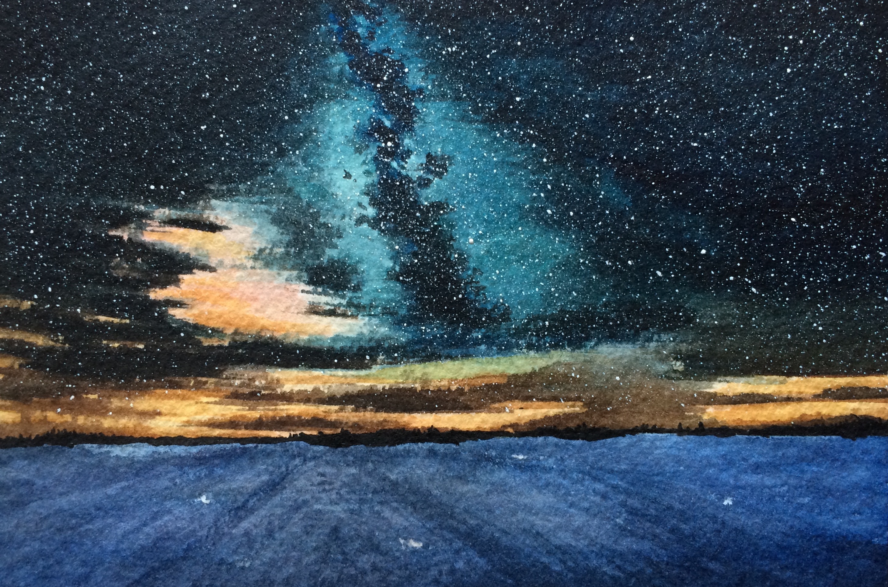 每夜星辰132 我想每天都能完成一张|纯艺术|绘画|八艘飞 - 原创作品