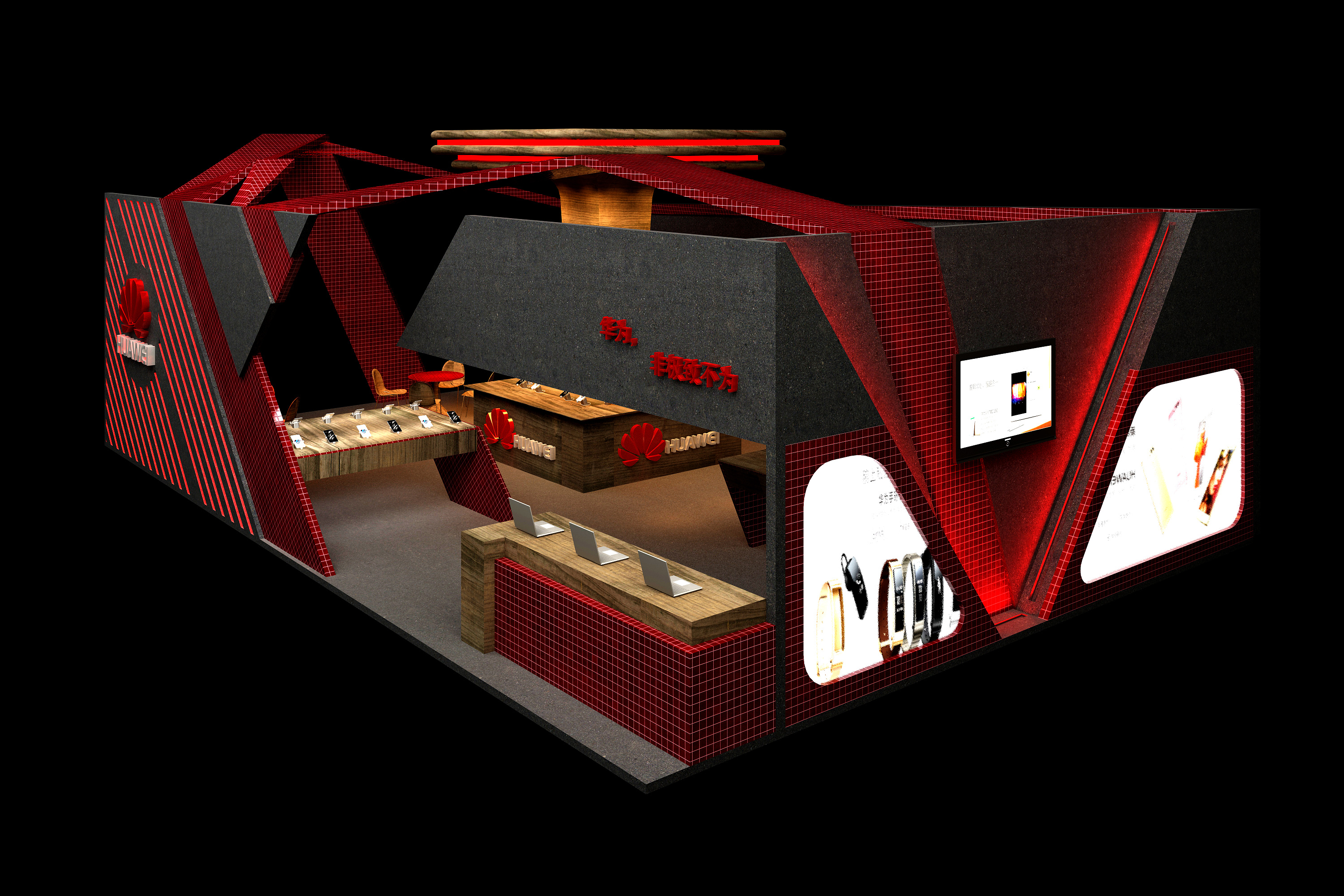 华为概念展厅|空间|展示设计 |扬州微视觉 - 原创作品 - 站酷 (zcool)