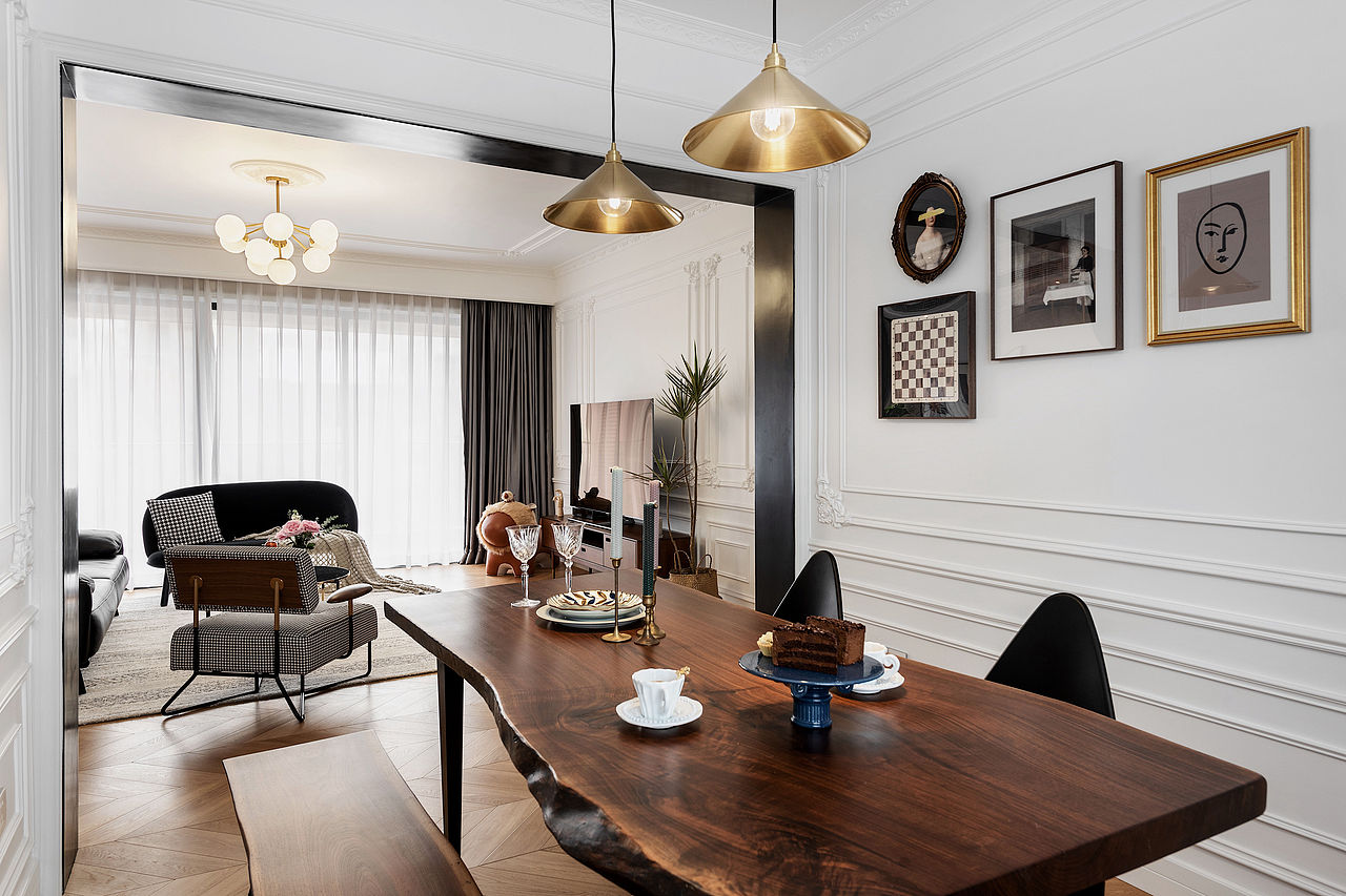 【作品】新桥恋人 | 120平小法式混搭轻复古（图ZMjQ3MDMwMjky） - 家装设计 - 站酷设计师涵瑜室内设计原创素材 - 站酷ZCOOL