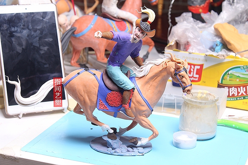 贺加贵面塑软陶（隋唐英雄 秦琼）