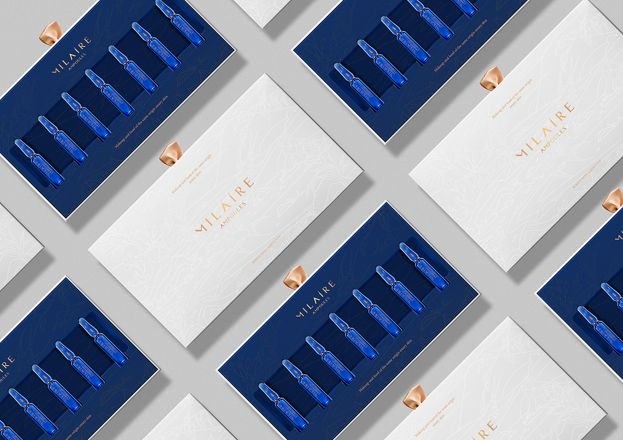马来西亚【milaire】安瓶化妆品包装设计