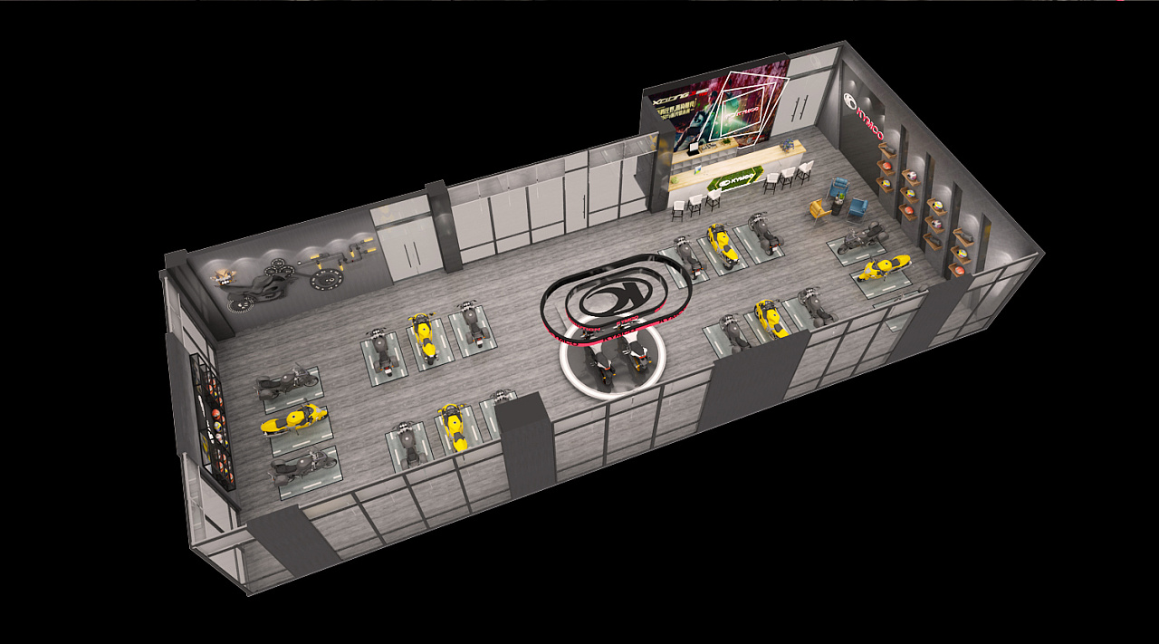 摩托车展厅|三维|场景|威鹏设计 - 原创作品 - 站酷 (zcool)