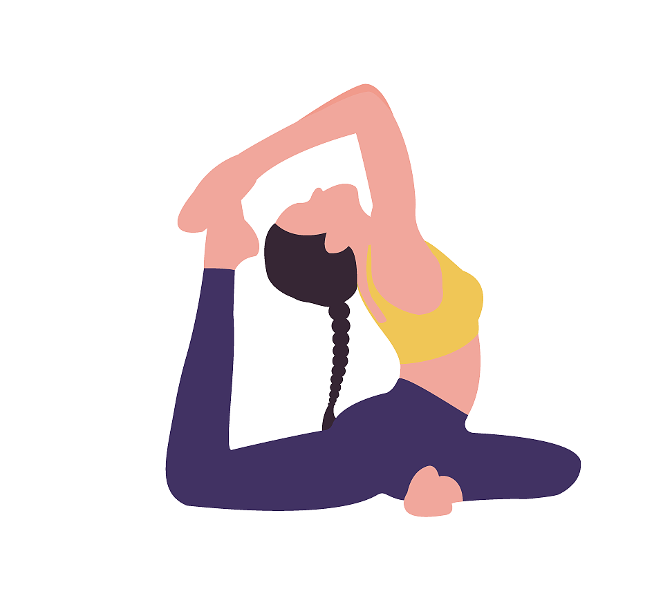 瑜伽扁平插画