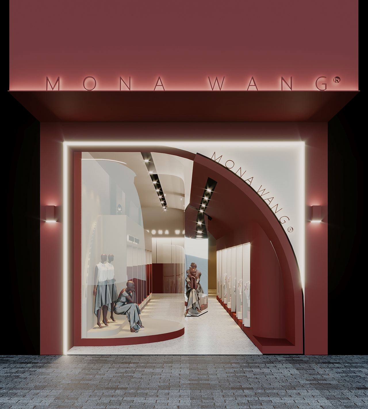 空间心裁--MONA WANG女装店设计（图ZMTc0MzczMzU2） - 家装设计 - 站酷设计师迭代设计原创素材 - 站酷ZCOOL