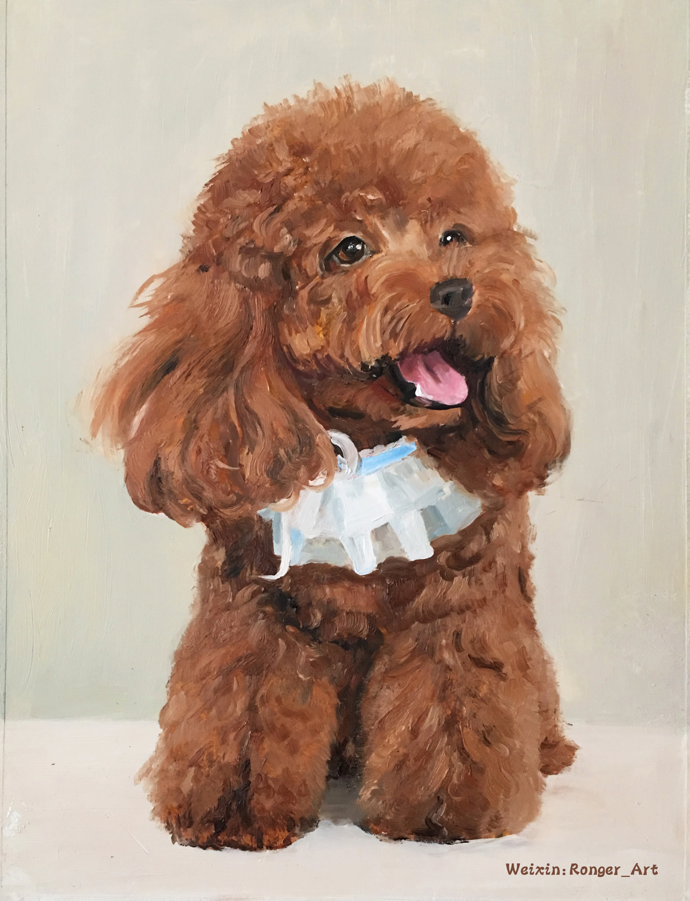 小泰迪|纯艺术|油画|蓉儿art - 原创作品 - 站酷 (zcool)