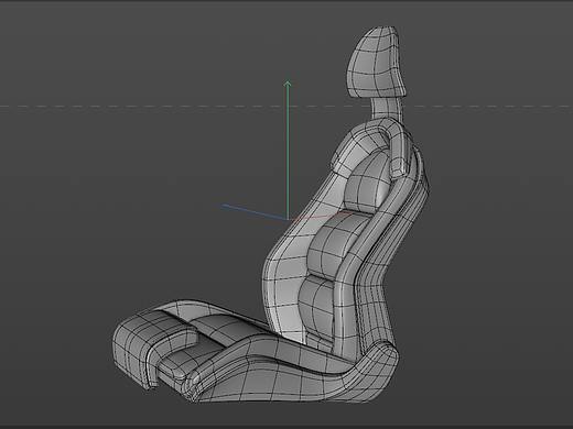 C4D硬表面建模练习-车椅