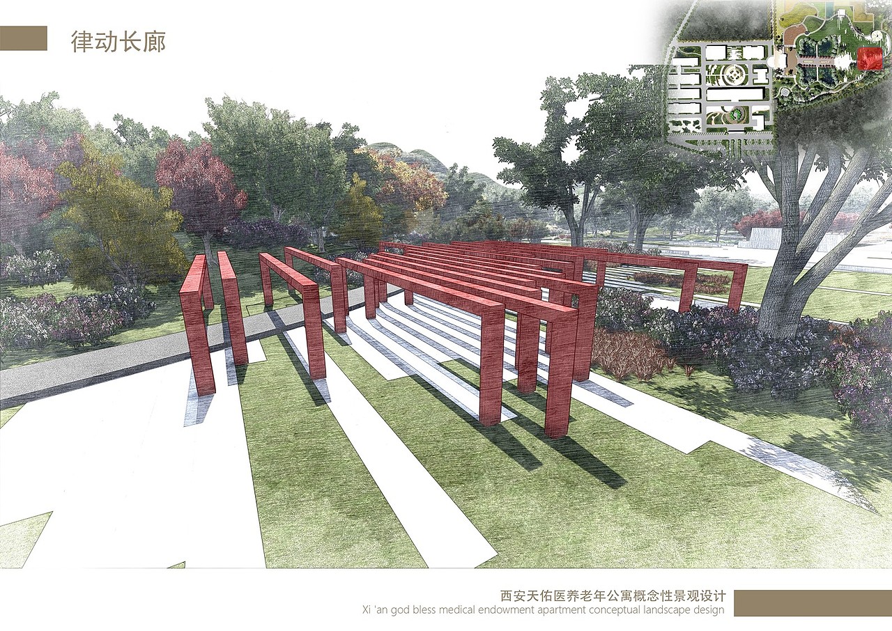 归园田居敬老院景观设计（图ZNzA2ODI1NDA=） - 景观设计 - 站酷设计师调色板22原创素材 - 站酷ZCOOL