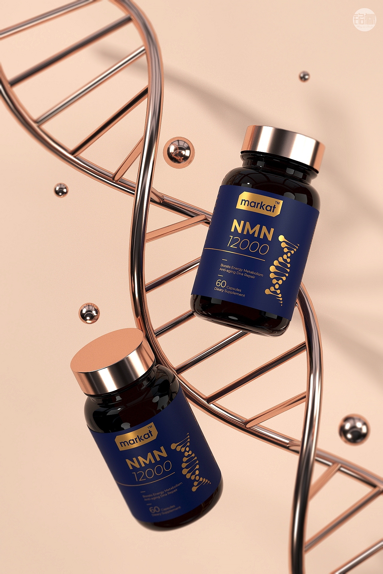 NMN抗衰老保健品 包装设计©刘益铭 原创作品（图ZMjg5OTY3ODI0） - 包装 - 站酷设计师刘益铭原创素材 - 站酷ZCOOL