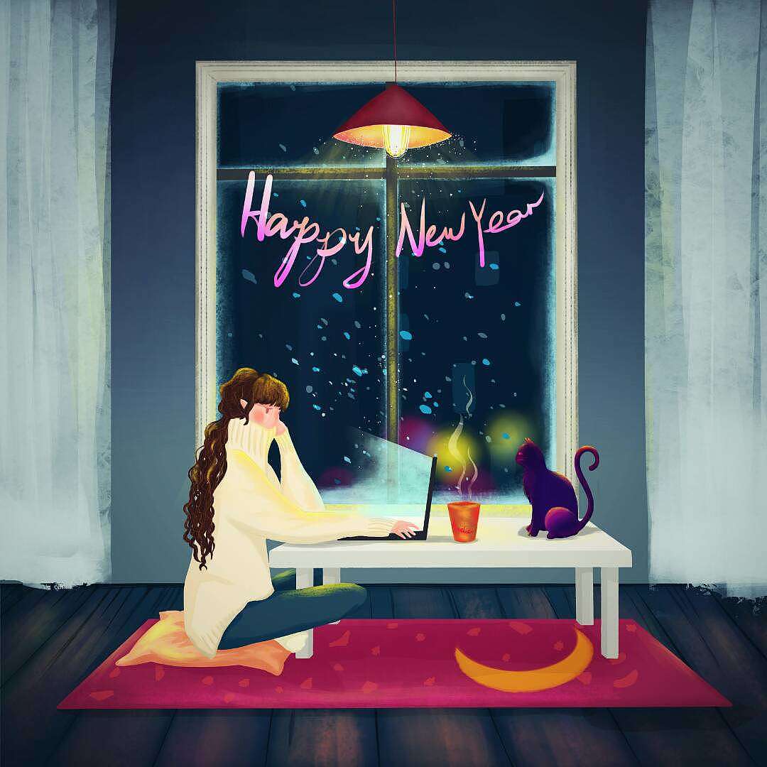 新年快乐（图ZMTAyMDgxNjQ4） - 创作习作 - 站酷设计师阿司匹林漫画原创素材 - 站酷ZCOOL