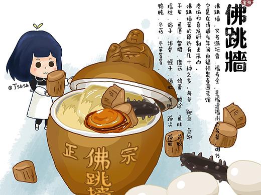 手绘福州传统美食