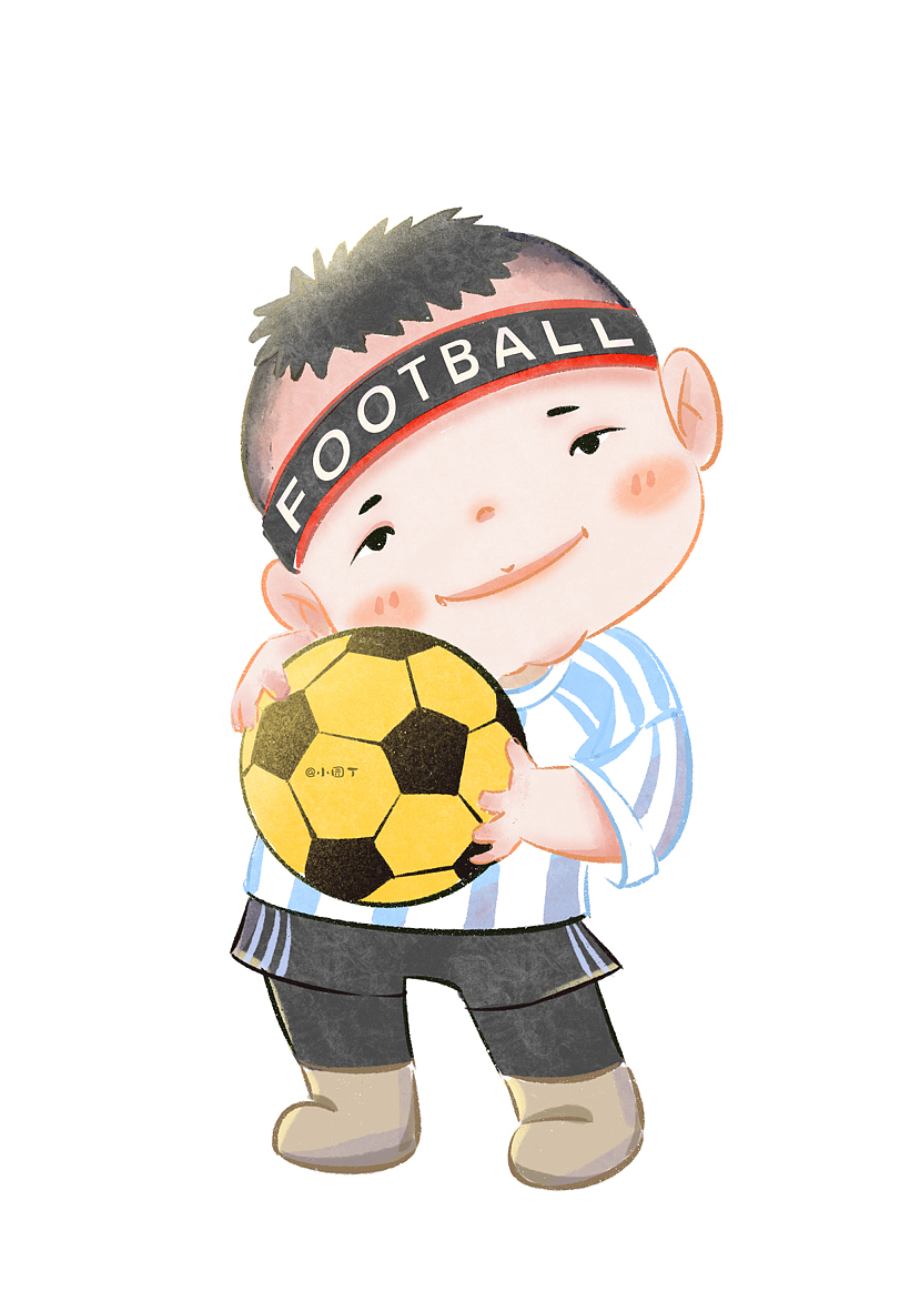 足球宝贝Q版插画