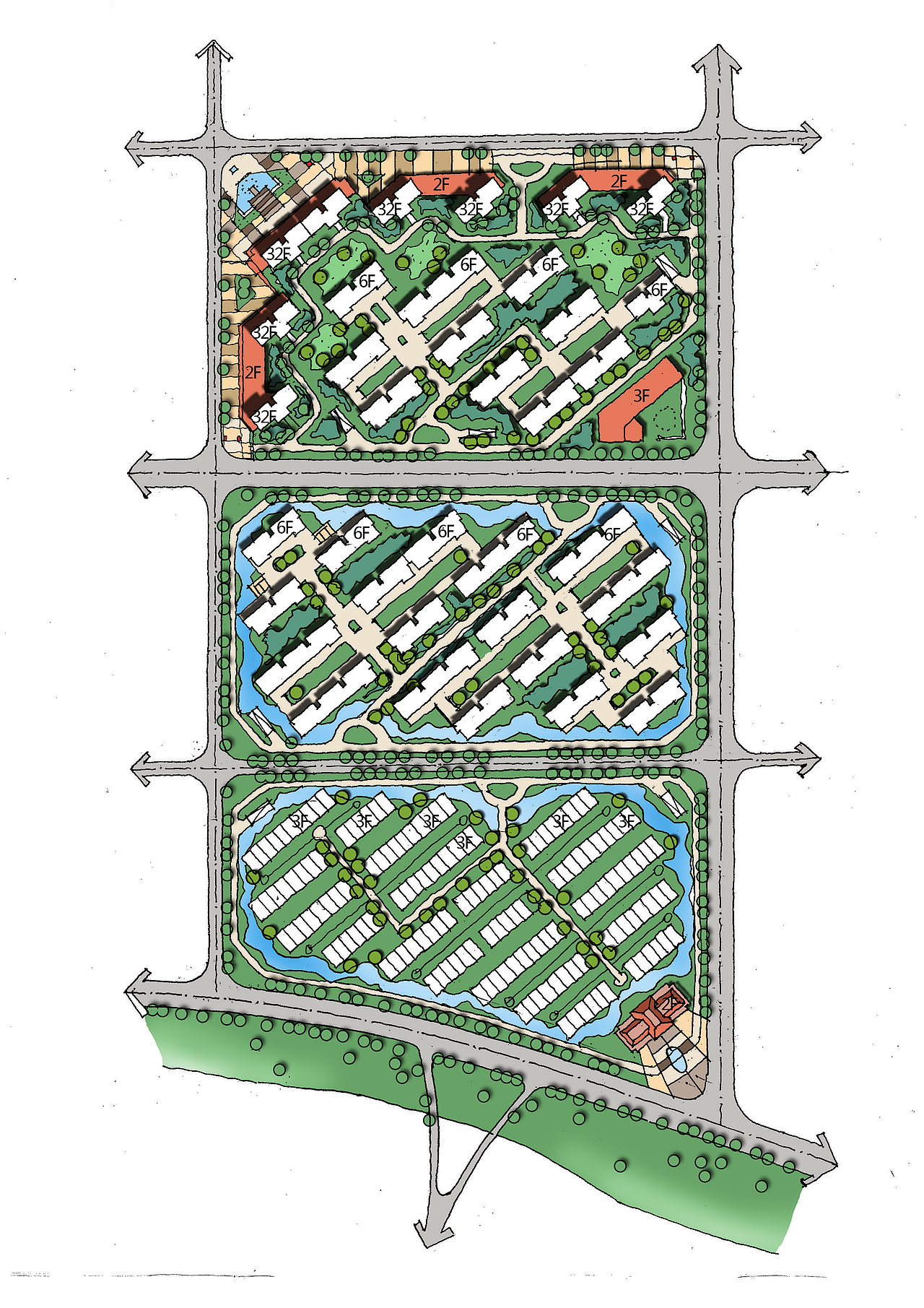 那些年,画过的手绘总图们