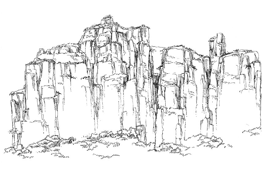 再回石板岩-水性笔速写（图ZMTU5NjEzMg==） - 绘画 - 站酷设计师76789285原创素材 - 站酷ZCOOL