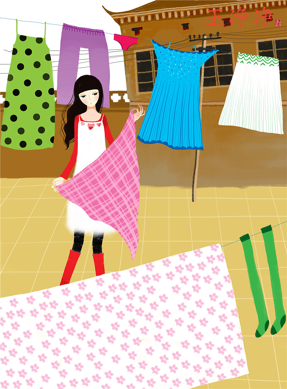 唯美人物插画-女孩插画系列（图ZMjE5NDgyOTA0） - 商业插画 - 站酷设计师画儿晴天原创素材 - 站酷ZCOOL