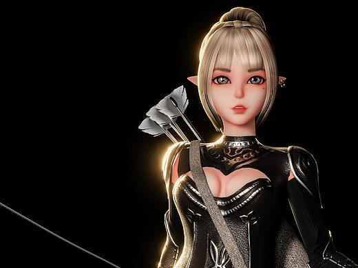 女孩动态角色雕刻制作过程