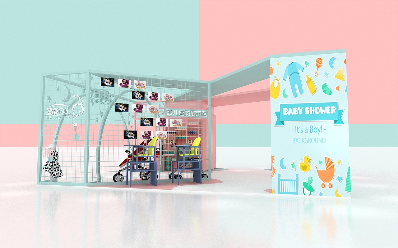 马卡龙色调登康baby快闪店（图ZMjUxOTMyMDY0） - 场景 - 站酷设计师设计智库原创素材 - 站酷ZCOOL