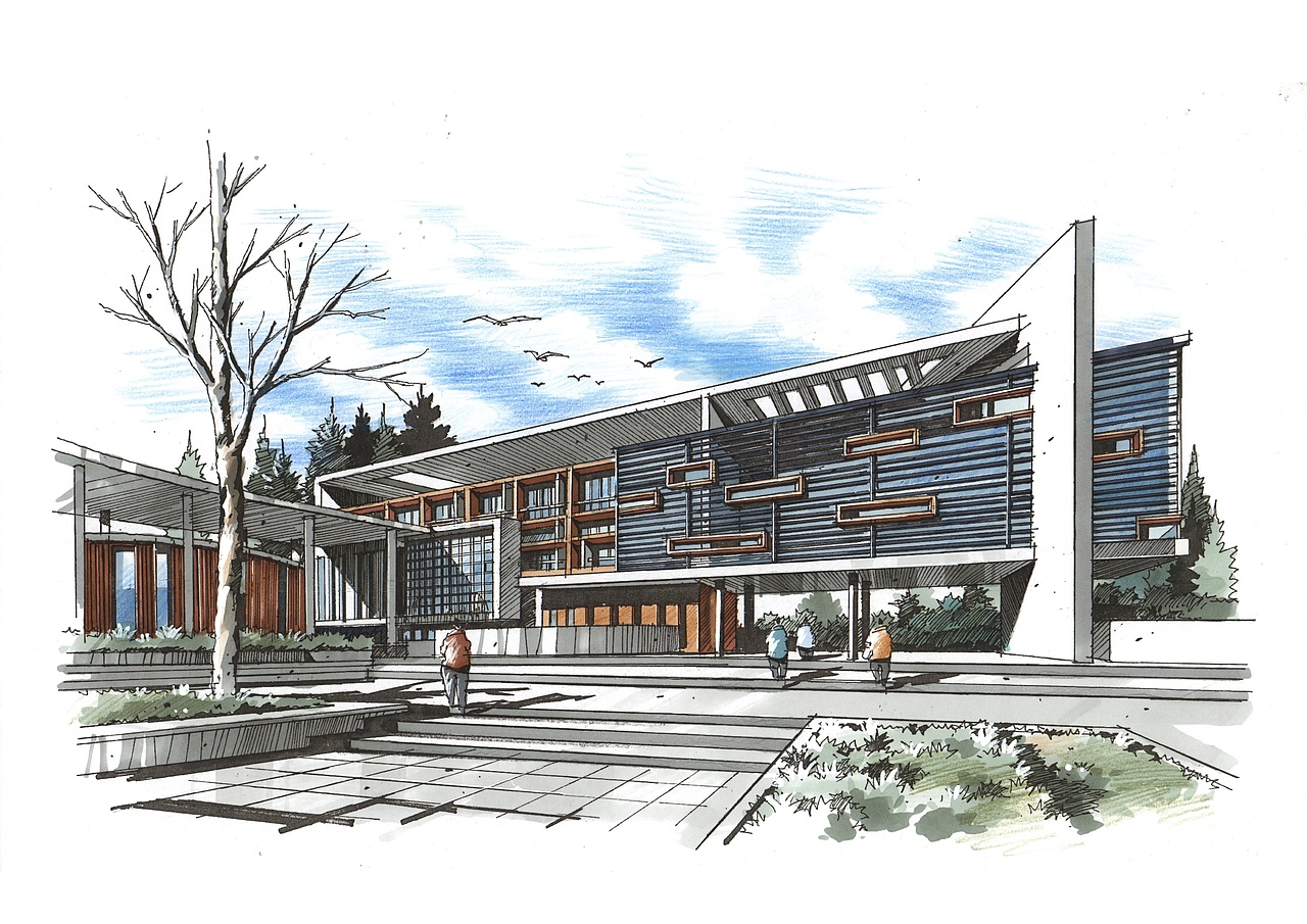 建筑设计手绘系列作品(八)