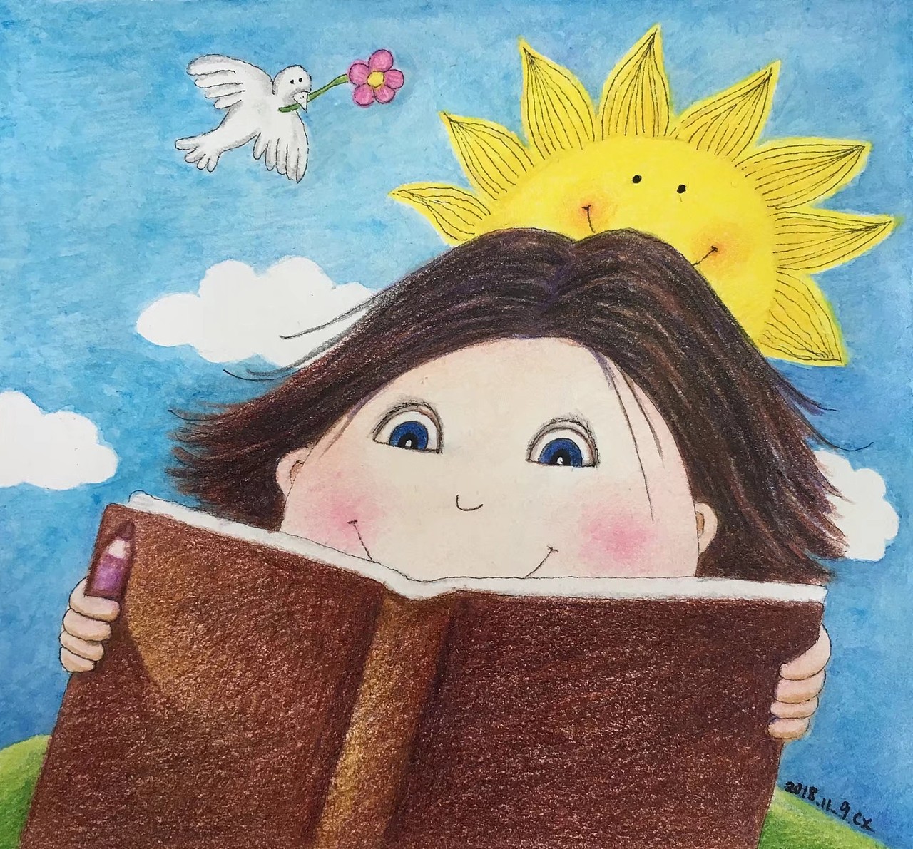 女孩（图ZMTc4ODYyMjky） - 儿童插画 - 站酷设计师湖说原创素材 - 站酷ZCOOL