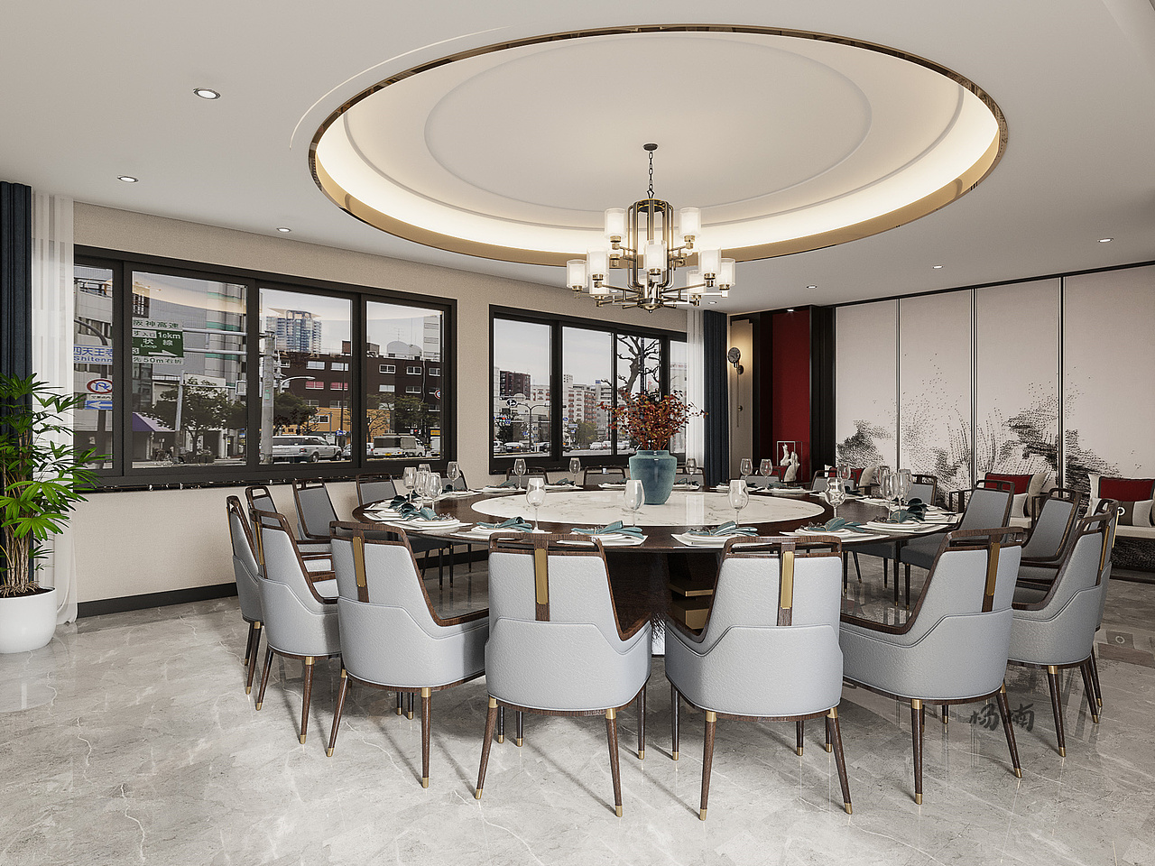 新中式餐饮空间，尽显新东方人文艺术气质与底蕴！