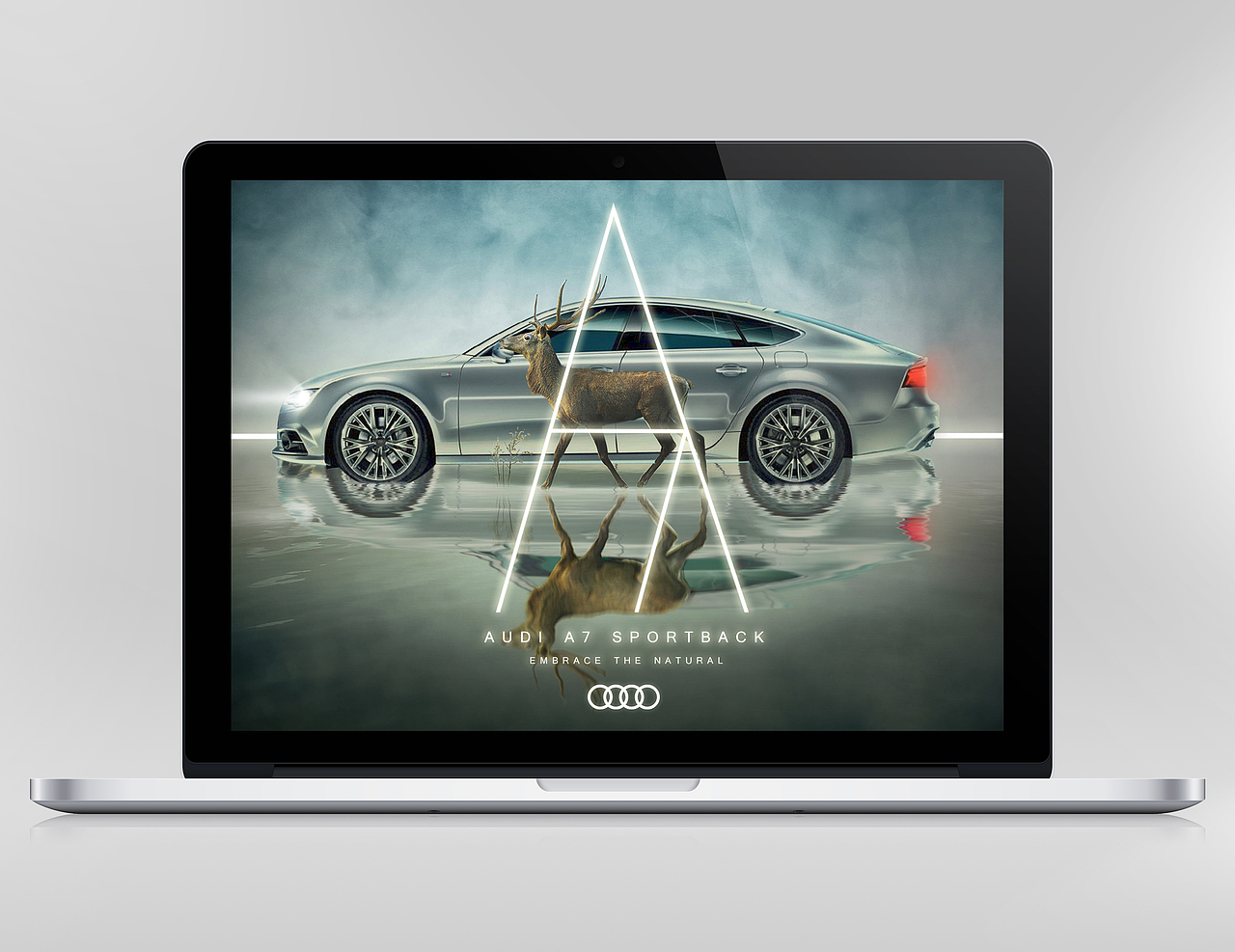 拥抱自然-Audi A7（图ZNjMzMjExMTI=） - 海报 - 站酷设计师小不列颠_原创素材 - 站酷ZCOOL