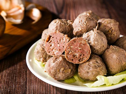 /美食潮汕小吃/潮汕牛肉丸/猪肉卷