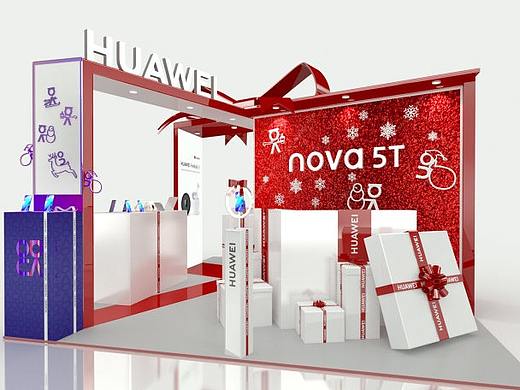 华为礼盒展位设计