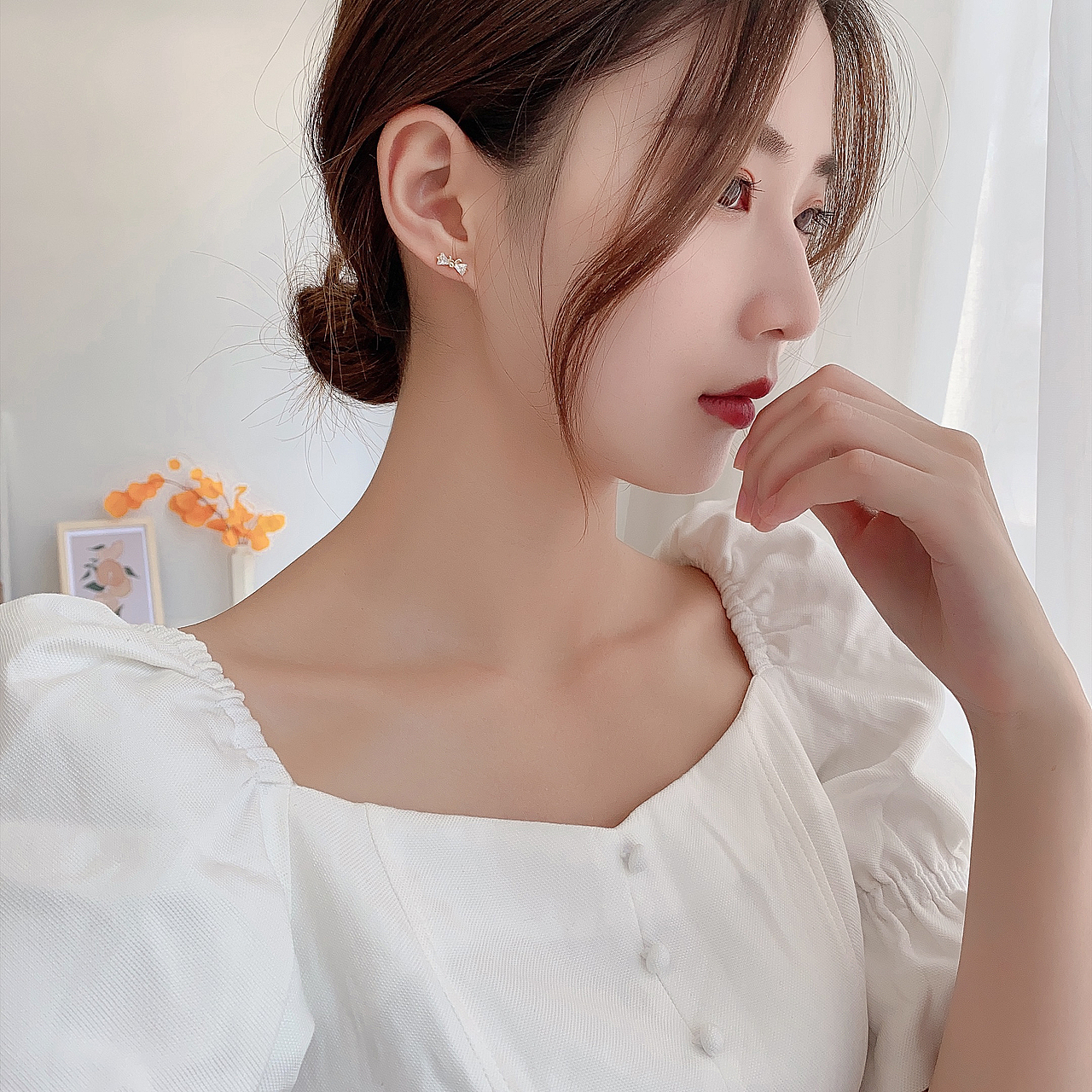 耳环拍摄,简约风,首饰拍照