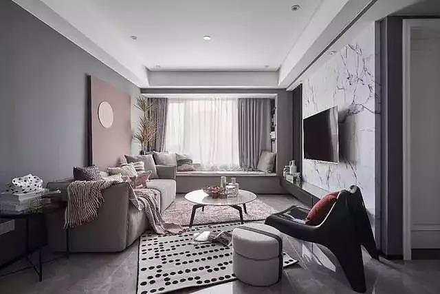 100㎡现代轻奢，Gao级灰+胭脂粉，配出高冷与柔情！（图ZMTQyMDg4MTYw） - 家装设计 - 站酷设计师设计师小悉原创素材 - 站酷ZCOOL