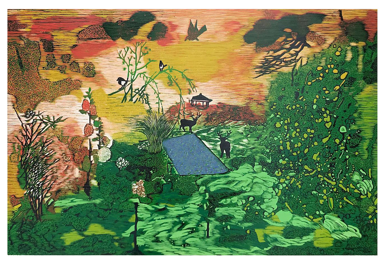 版画作品《欢乐园系列》