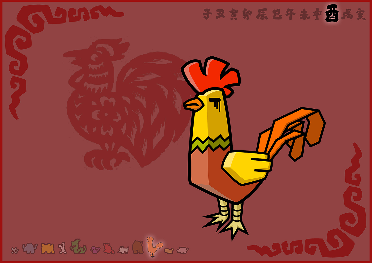 十二生肖（图ZNDU4NzgyNA==） - 新锐潮流插画 - 站酷设计师kenpws原创素材 - 站酷ZCOOL