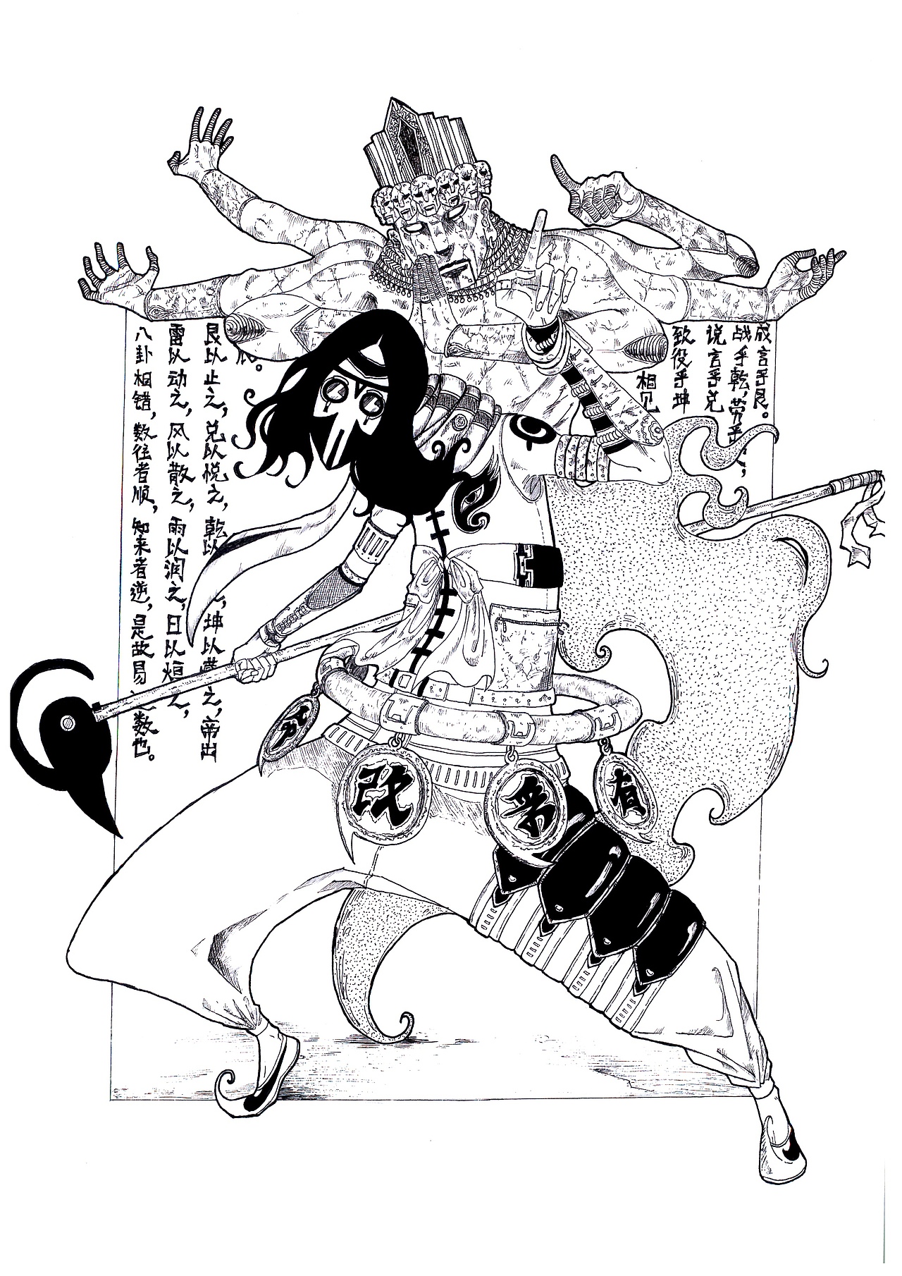 原创三国人物黑白插画（图ZNTI3MjU4NTI=） - 创作习作 - 站酷设计师小麦一味原创素材 - 站酷ZCOOL