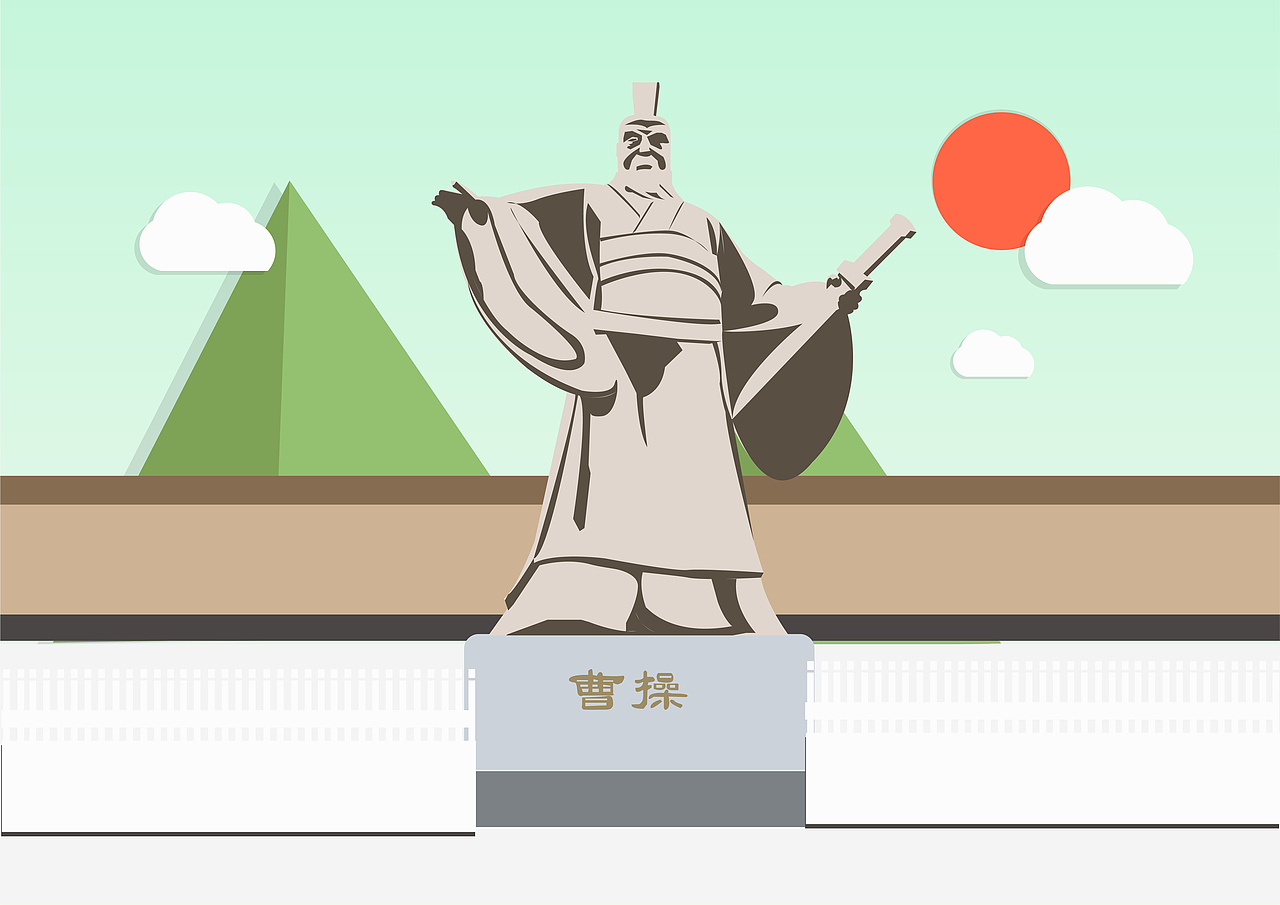 许昌地标建筑系列扁平化插画