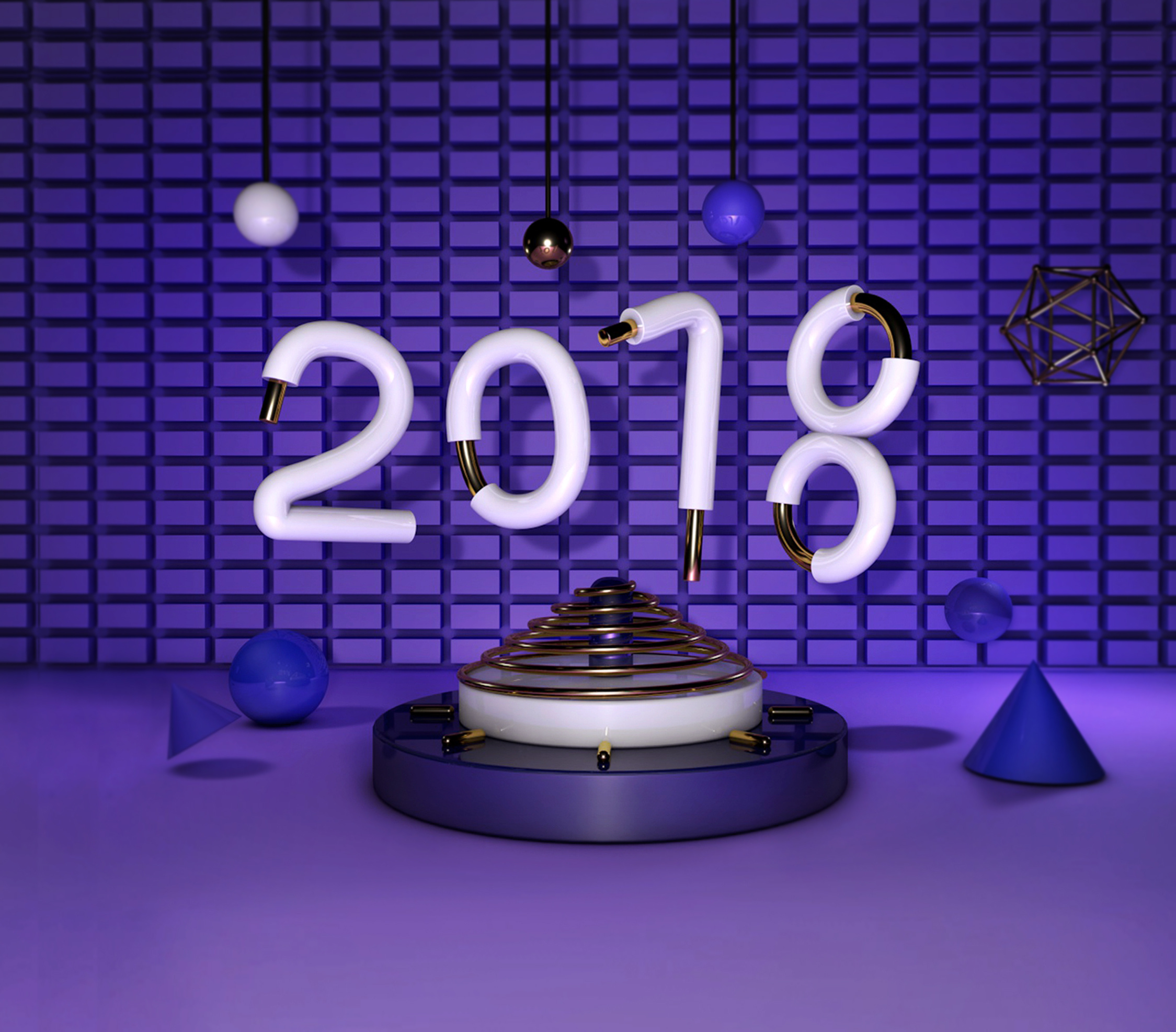 c4d场景|平面|海报|2018媛媛 - 原创作品 - 站酷 (zcool)