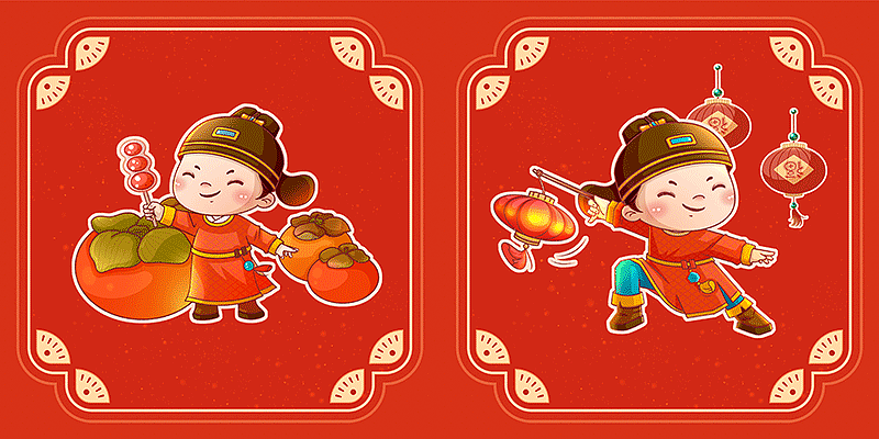 新年插画（图ZMzYwMTQzOTEy） - 商业插画 - 站酷设计师王大莹原创素材 - 站酷ZCOOL