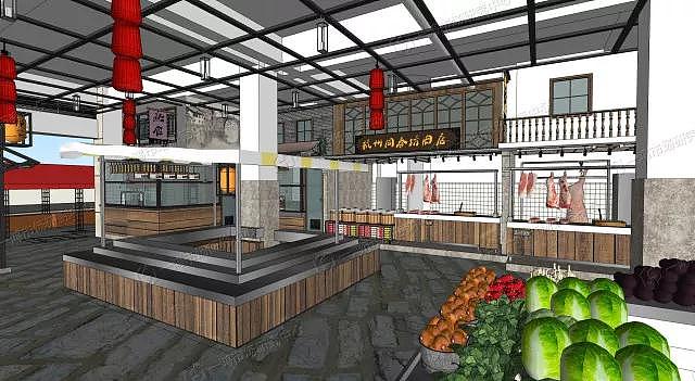 中江农贸市场设计方案、农贸市场设计、农贸市场设计效果图