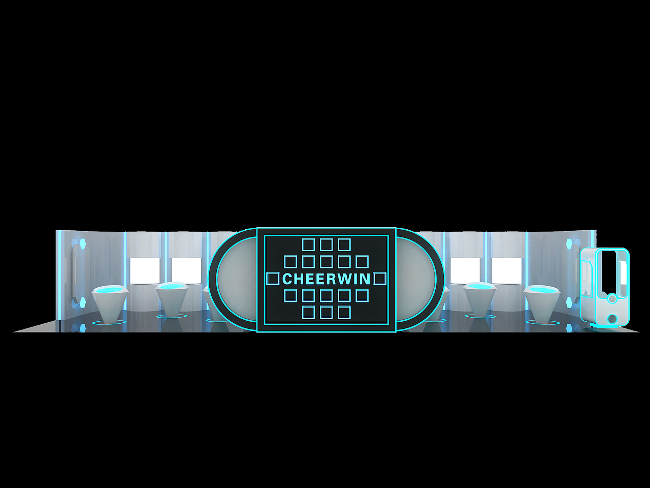 立白集团-高科技展示摊位效果图