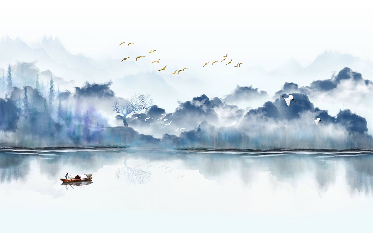 纱画、文创卷帘图案-山水01（图ZMjgxMzI4MTUy） - 图案 - 站酷设计师裕隆家居原创素材 - 站酷ZCOOL