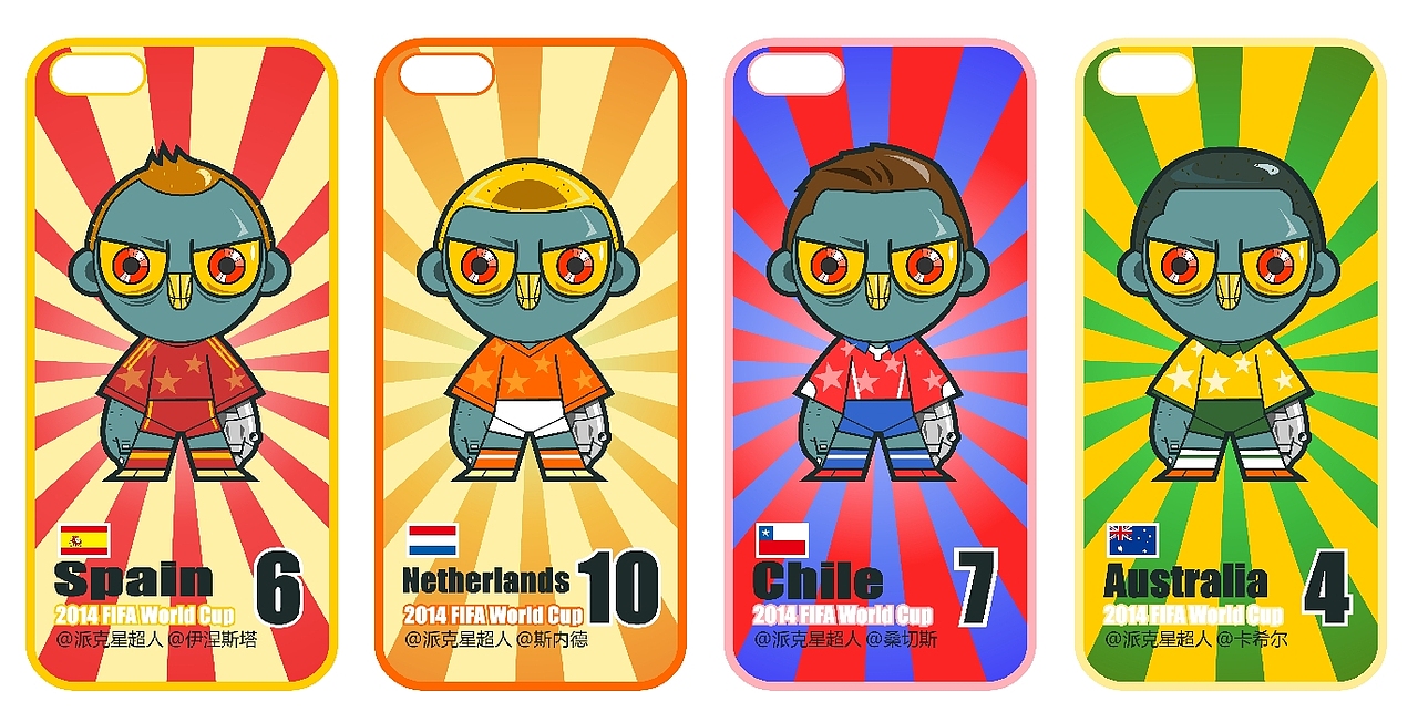 #金牙娃娃#2014年巴西世界杯32强国家队球星插画#手机壳#（图ZMTY1ODA4MTI=） - 商业插画 - 站酷设计师派克星超人原创素材 - 站酷ZCOOL