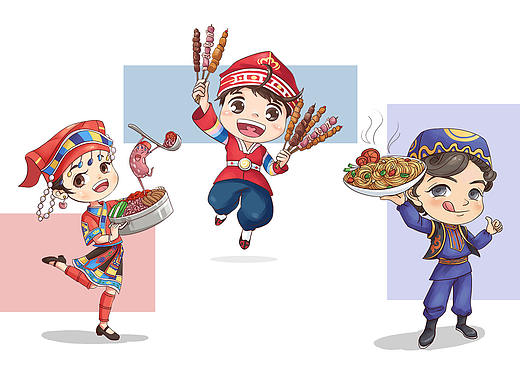 IP插画——美味的民族美食系列2.0