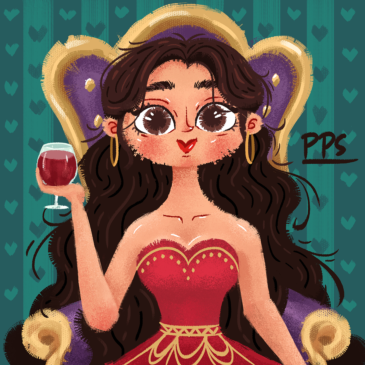 女王|插画|创作习作|3_3_pan_原创作品-站酷zcool