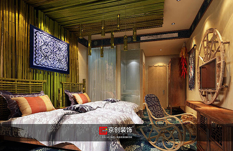 南阳酒店装修公司京创主题酒店房间装修效果图