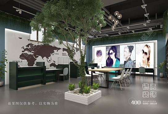 河北邯郸200㎡眼镜店装修案例,眼镜店设计效果图
