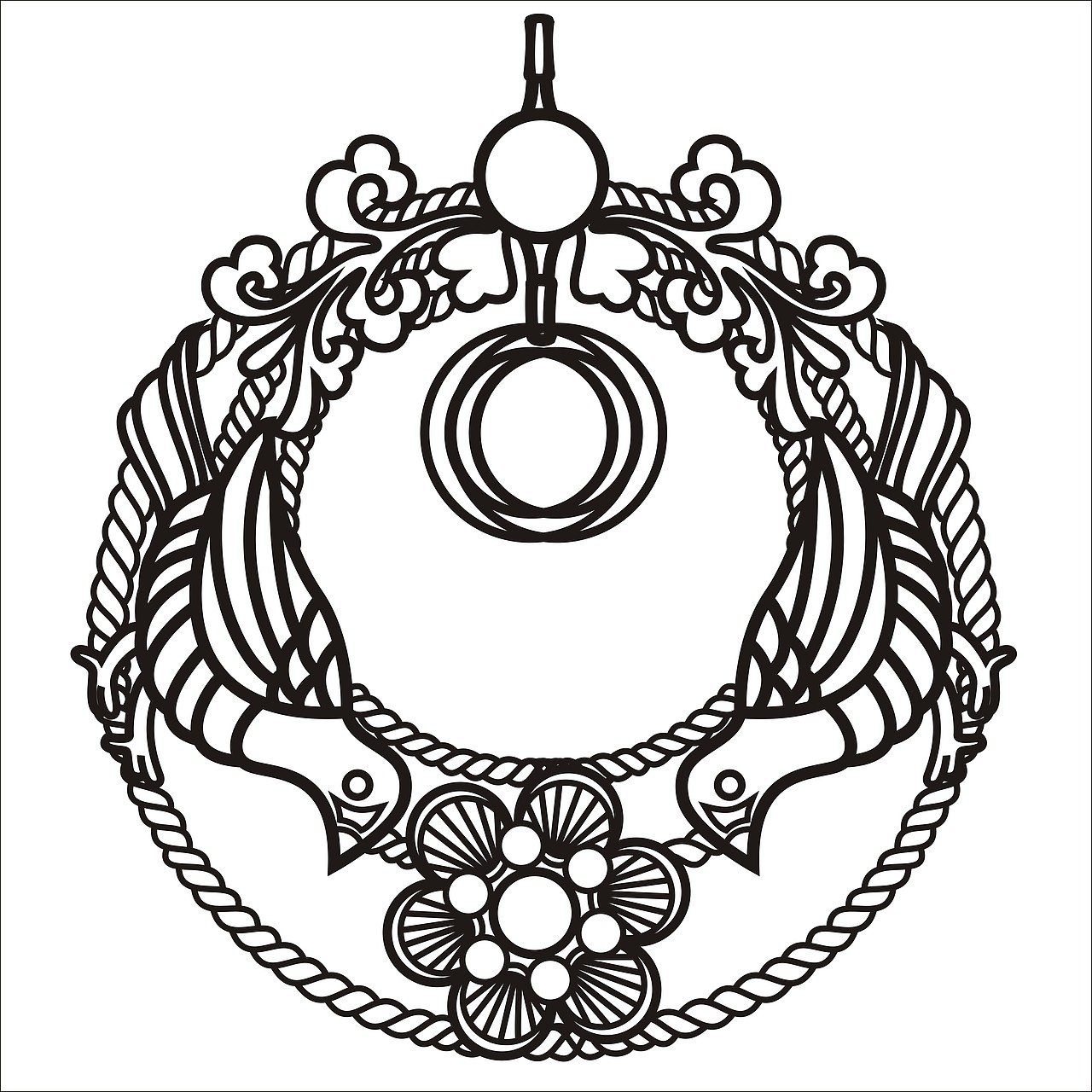 贵州银饰矢量描绘(最后用在制版雕刻上)