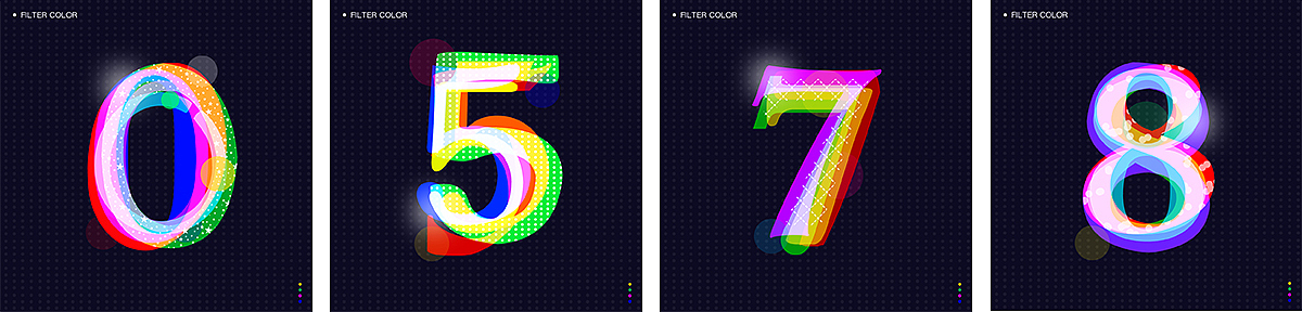 滤色数字效果